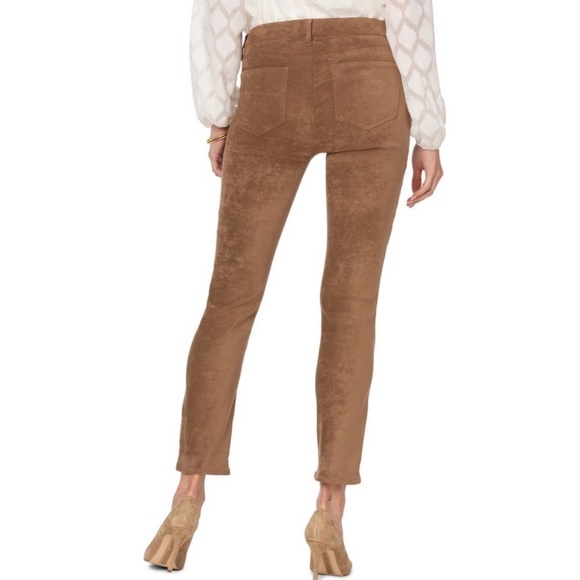 NYDJ Alina Split Hem Faux Suede Ankle Skinny Pants Size 10 - Picture 2 of 10